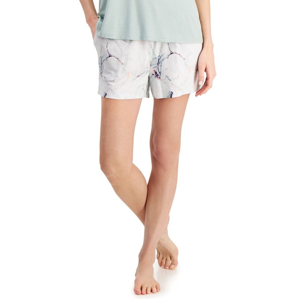 Alfani Super-Soft Essential Pajama Shorts,- Marble Dusty Jd Size XXL